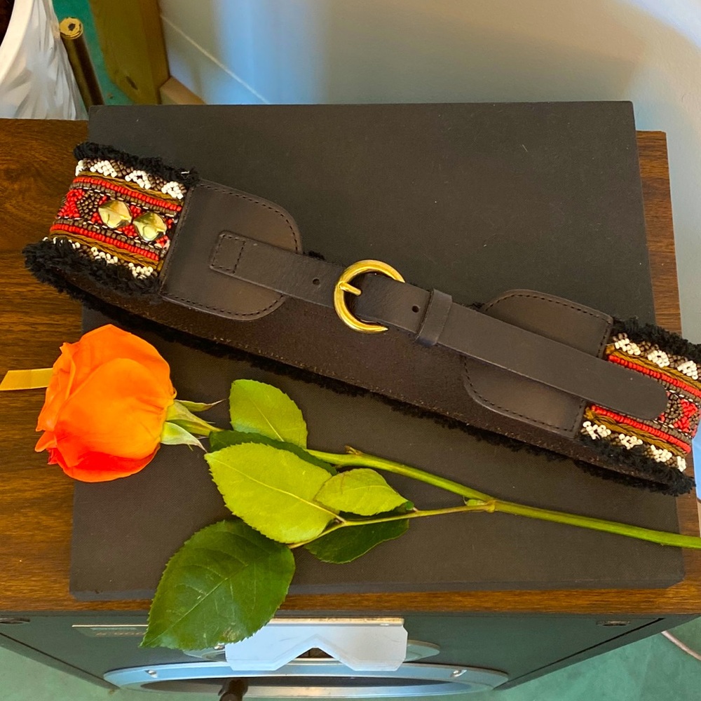 Leather Embellished Belt